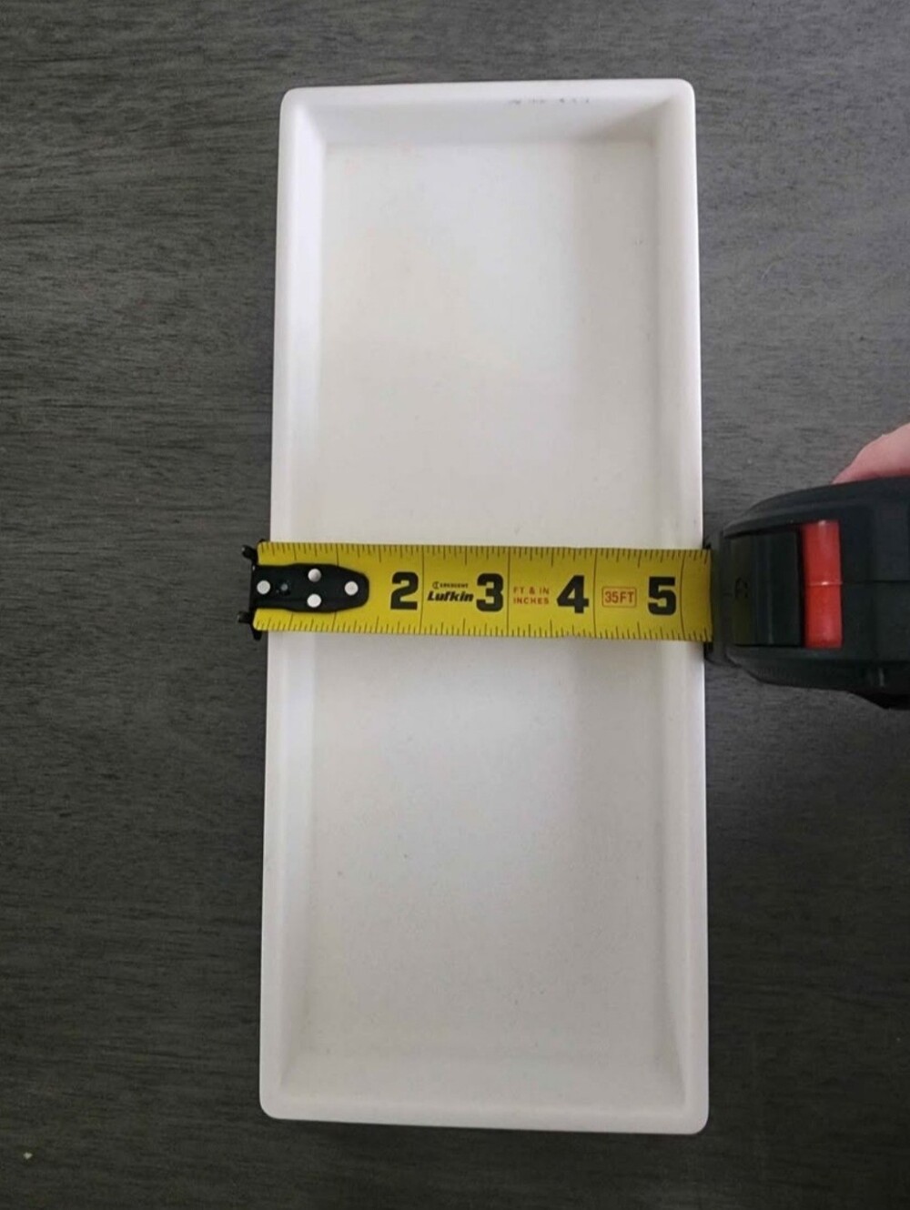 White Ceramic Vanity Tray for Bathroom - Picture 6 of 6